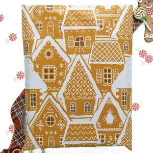Set of 20 10x13 Festive Gingerbread House Poly Mailer